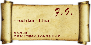 Fruchter Ilma névjegykártya